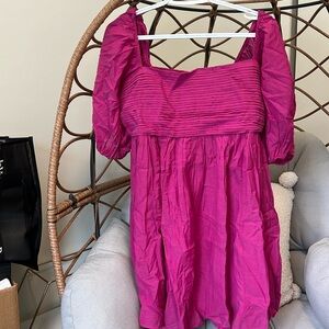 Abercrombie and fitch NWT L Emerson poplin puff sleeve mini dress
